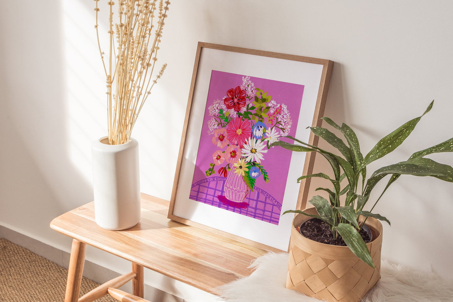 Flower bouquet in a vase - limited edition wall art-SQ7797279
