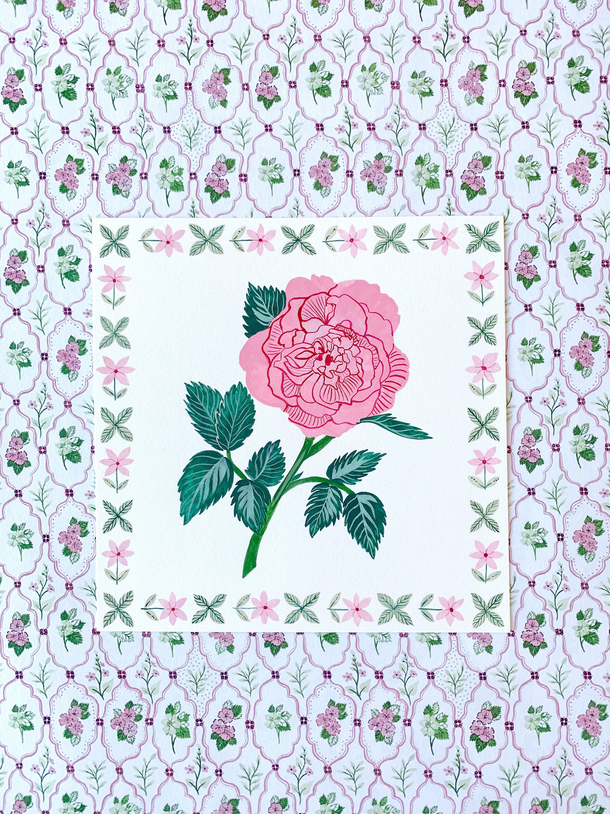 Botanical Rose | Original painting