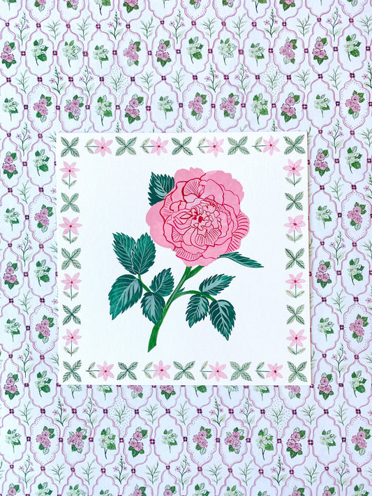 Botanical Rose | Original painting