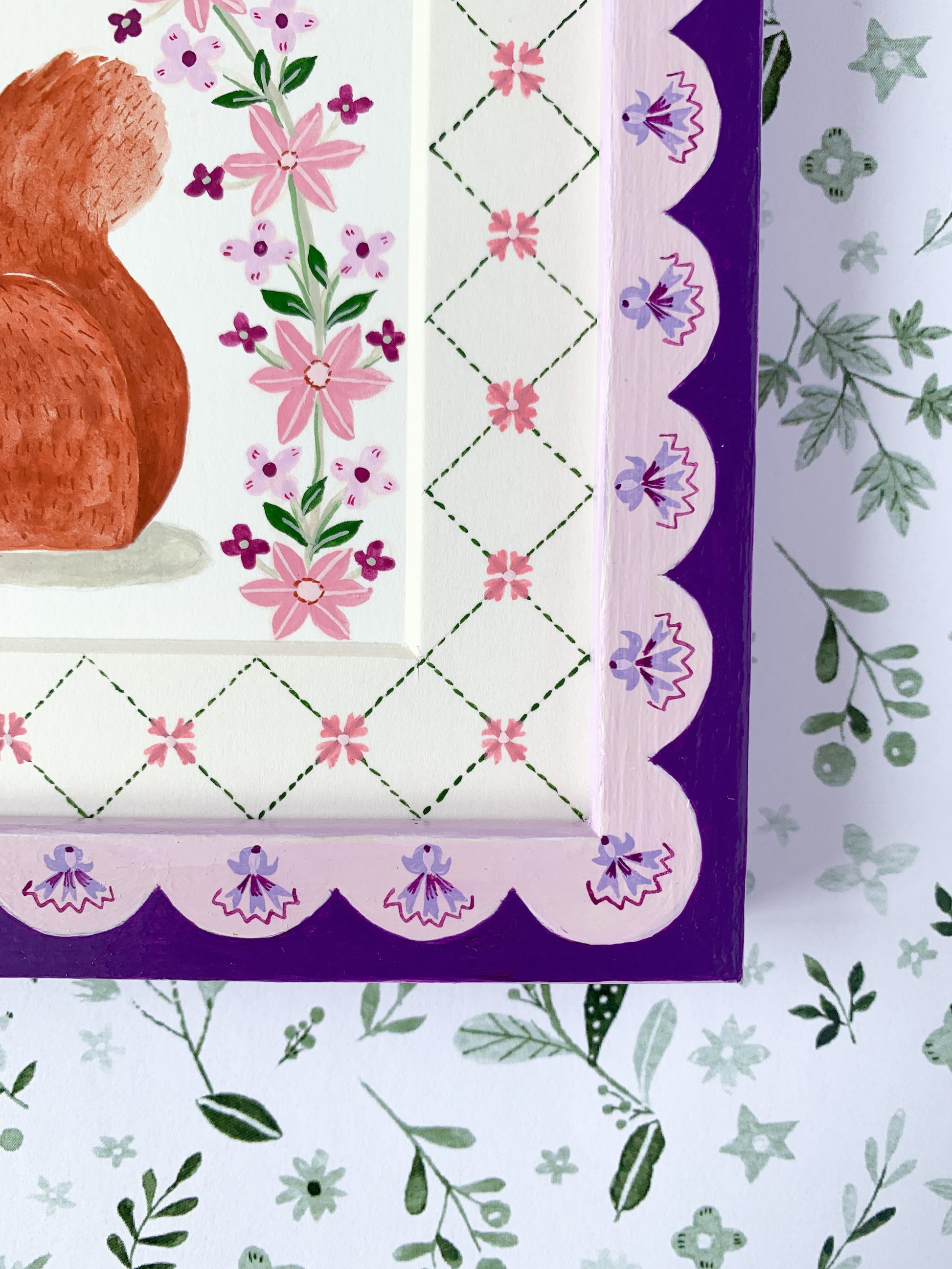 Lilac garden squirrel | Original painting