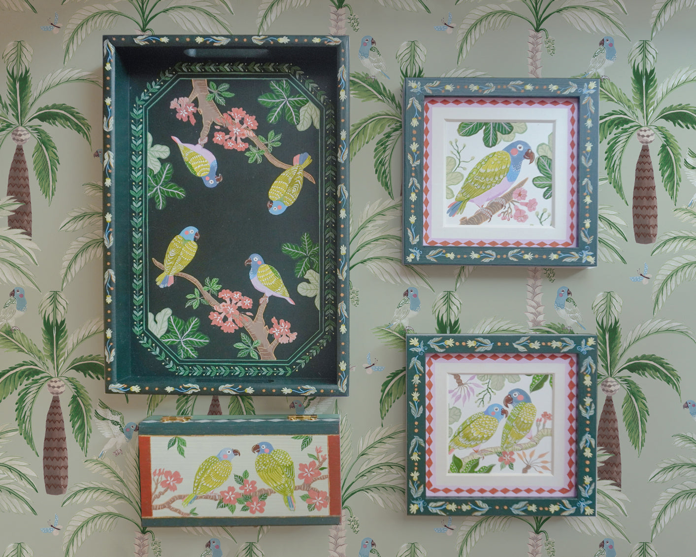 Pair of parrots | Jewellery Box