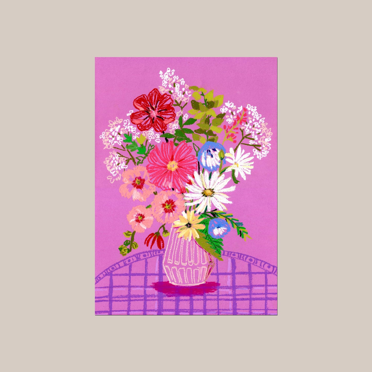 Flower bouquet in a vase - limited edition wall art-SQ7797279