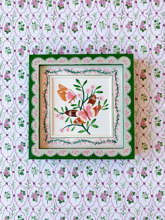 Pink moths | Original painting