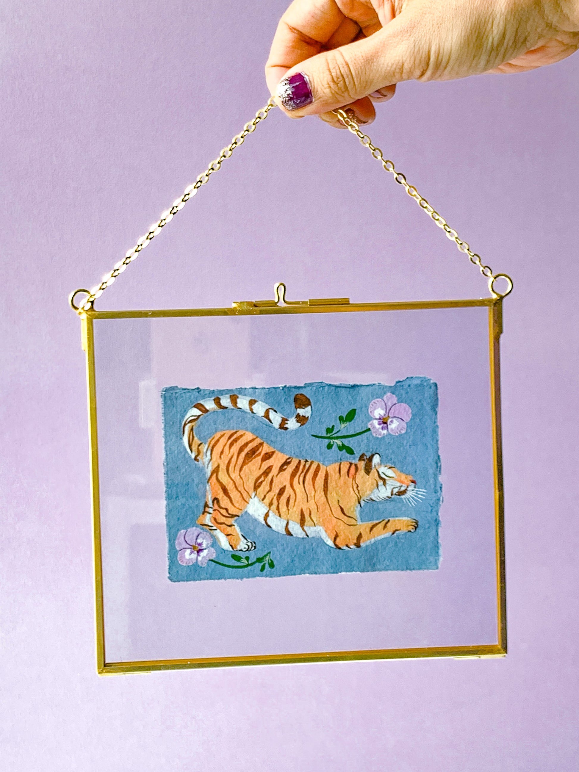 Tiger of Wisdom | Framed original painting