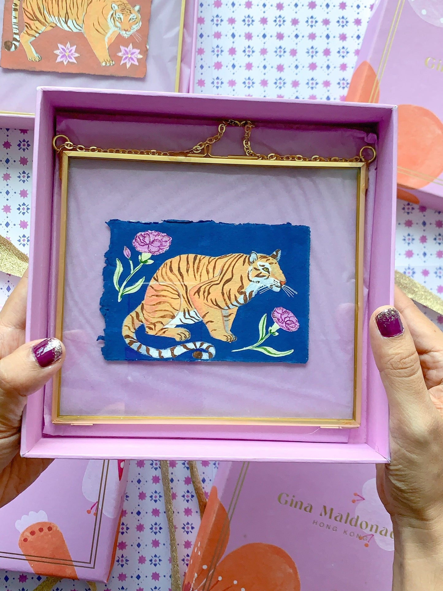 Tiger of Courage | Framed original painting