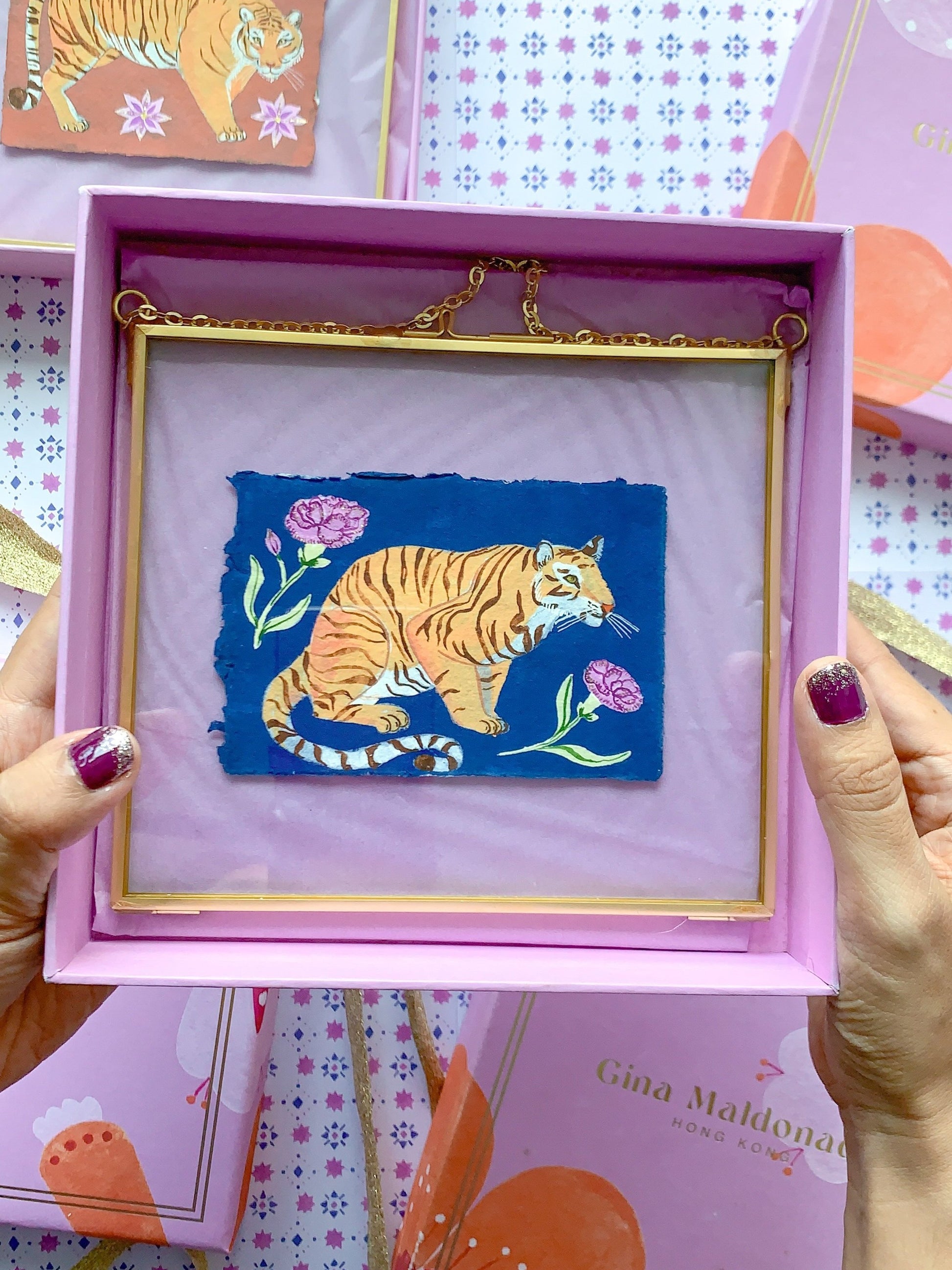 Tiger of Courage | Framed original painting