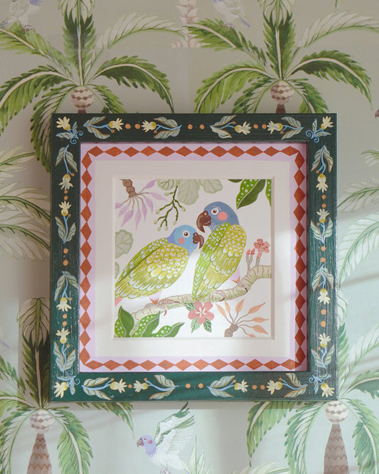 Pair of Blue-Headed Parrots | Original painting