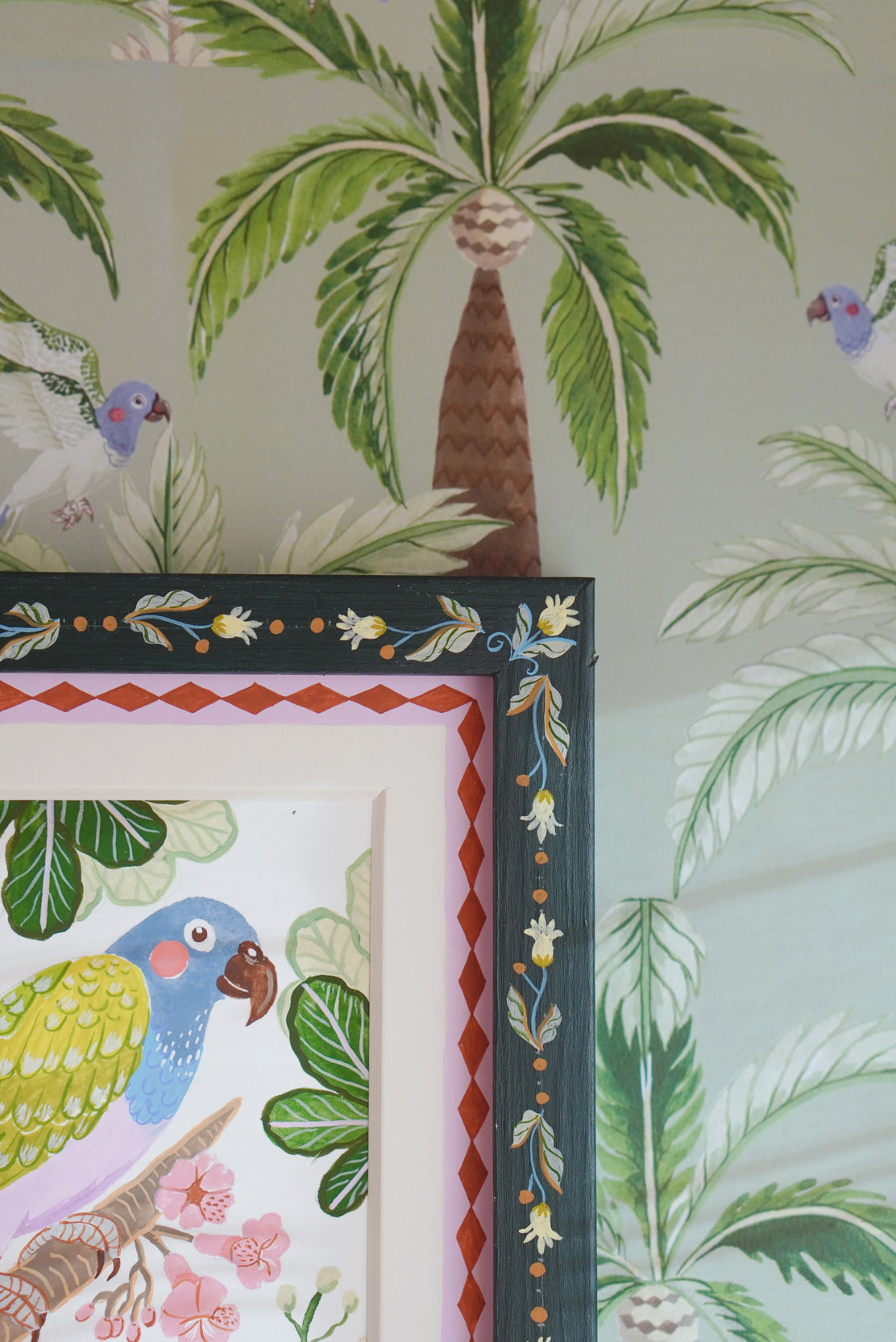 Blue-headed Parrot Ready to Fly | Original painting