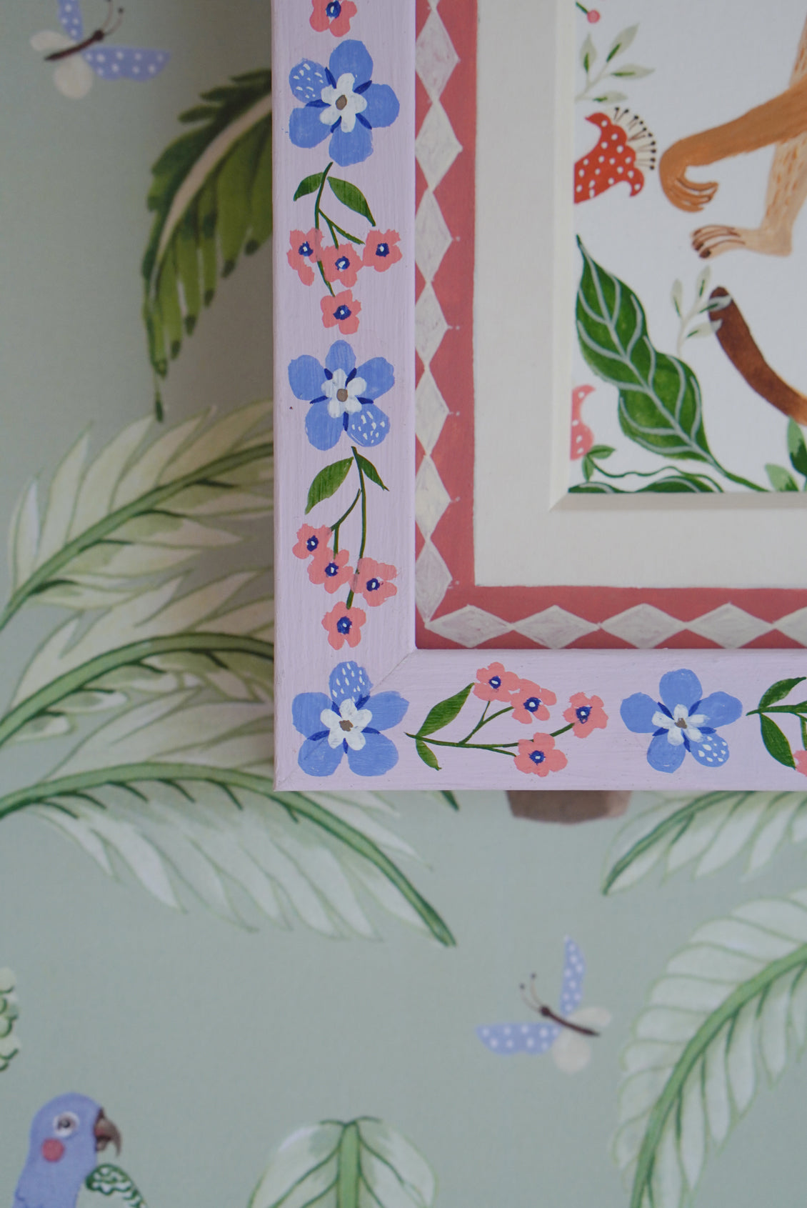 Monkey & Bell Flowers | Original painting